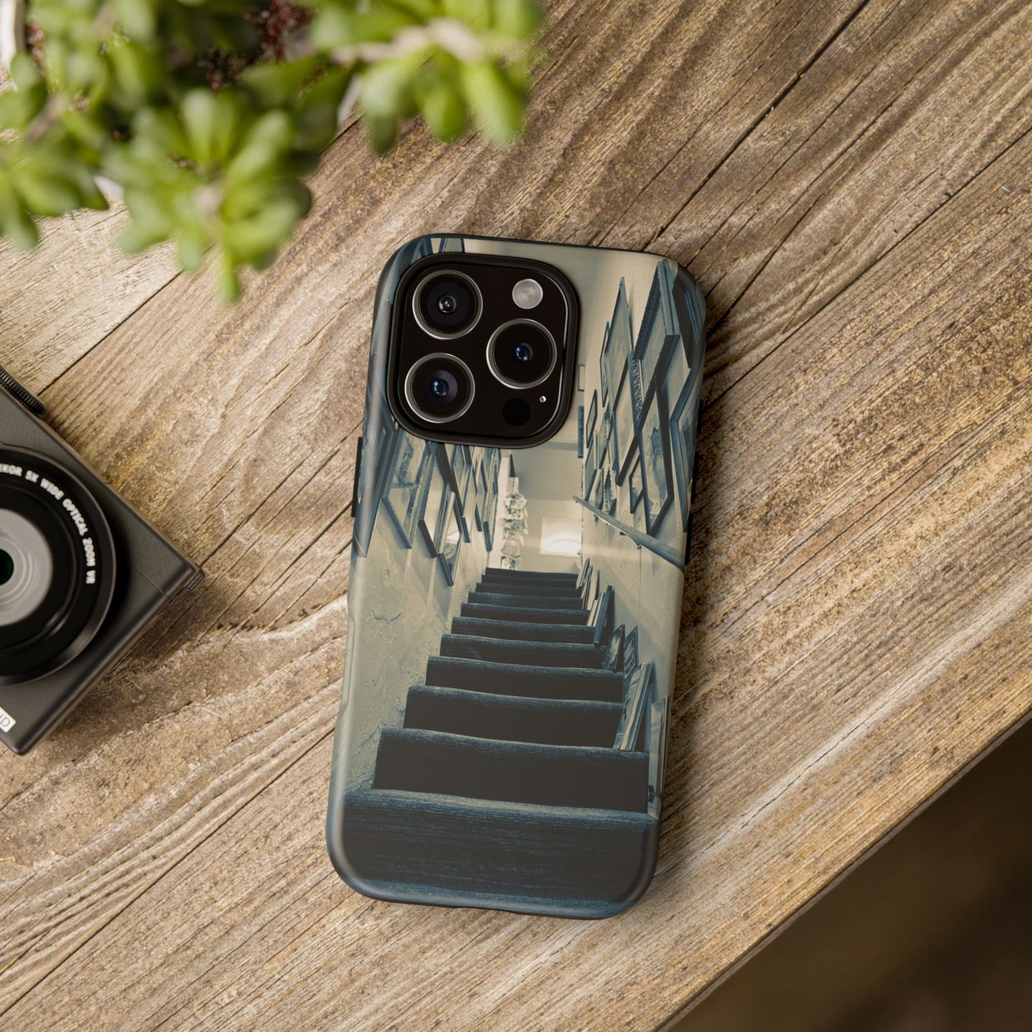 Vintage Style Tough Cases: Artistic Phone Case with Stairway Design, Unique Mobile Cover, Creative Gift for Art Lovers, Stylish Accessory