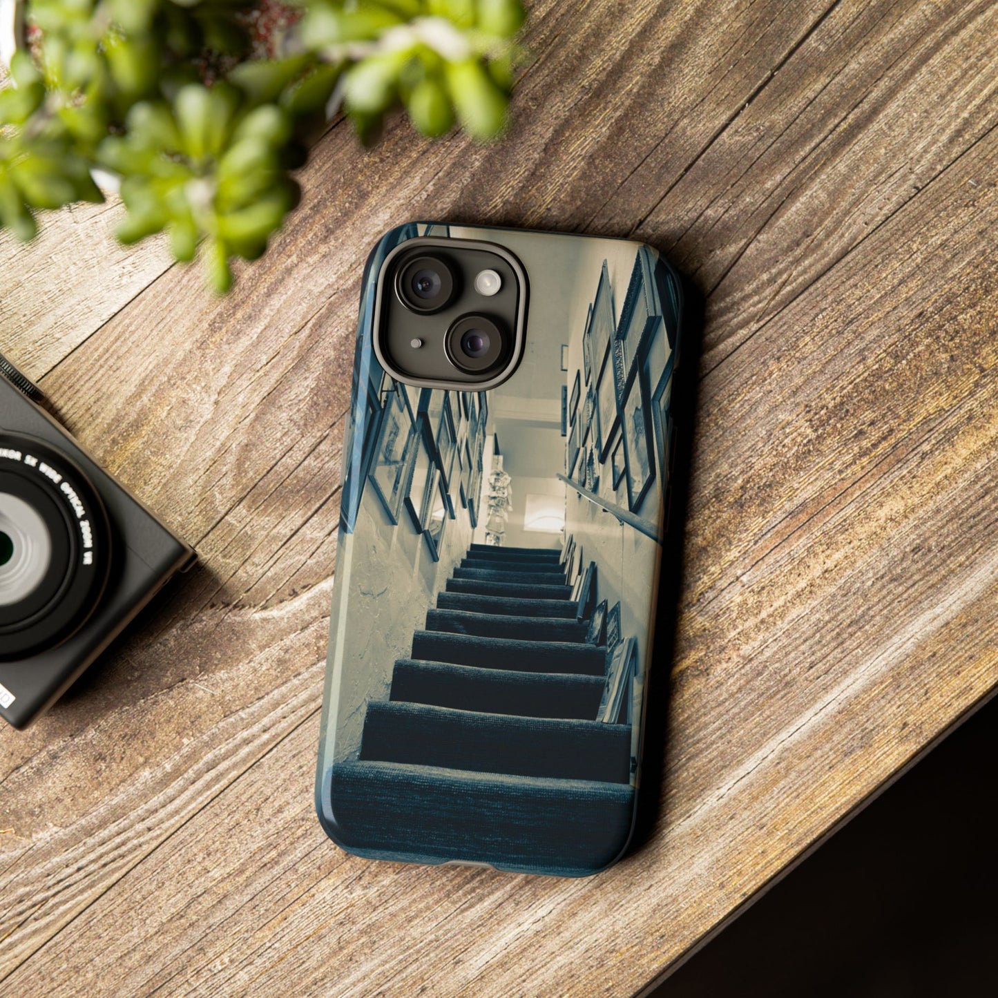 Vintage Style Tough Cases: Artistic Phone Case with Stairway Design, Unique Mobile Cover, Creative Gift for Art Lovers, Stylish Accessory