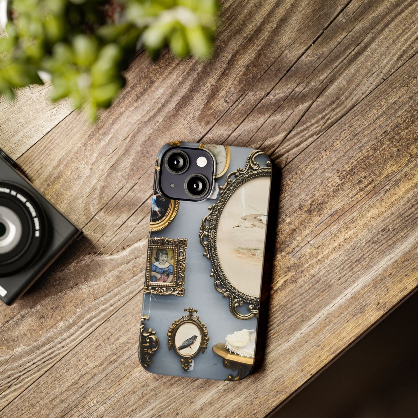 Framed Beauty Slim Phone Case – Vintage with a Twist