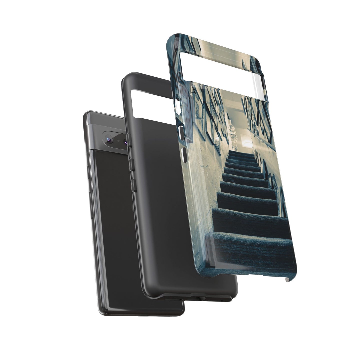 Vintage Style Tough Cases: Artistic Phone Case with Stairway Design, Unique Mobile Cover, Creative Gift for Art Lovers, Stylish Accessory