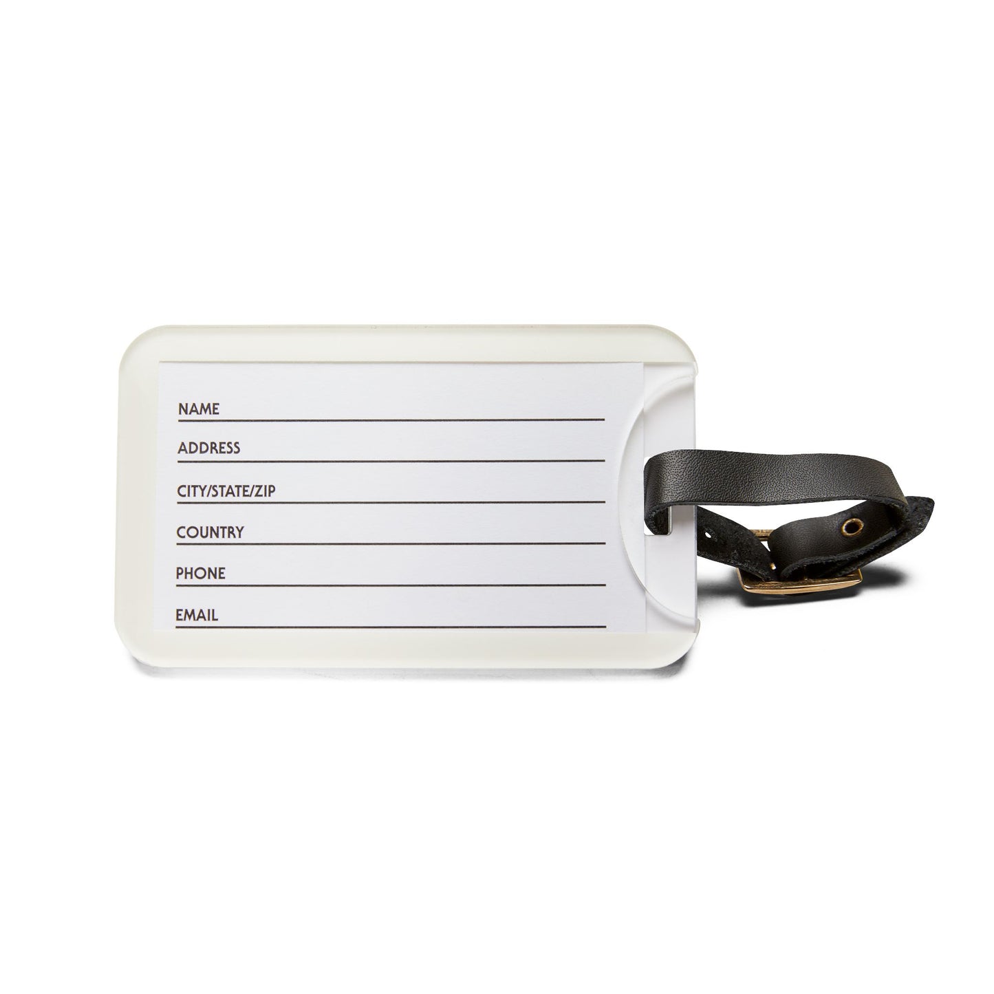 Vintage Cottage Luggage Tag--Acrylic Suitcase ID Tag with Leather Strap