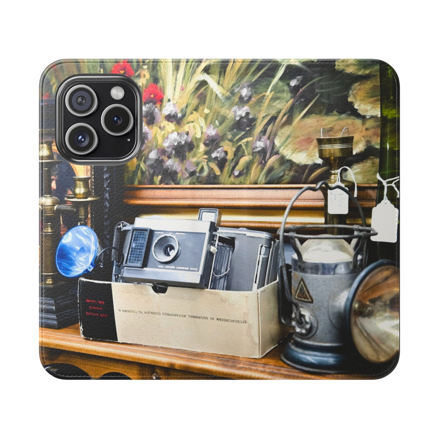 Vintage Camera Flip Case - Retro Style Phone Wallet Cover