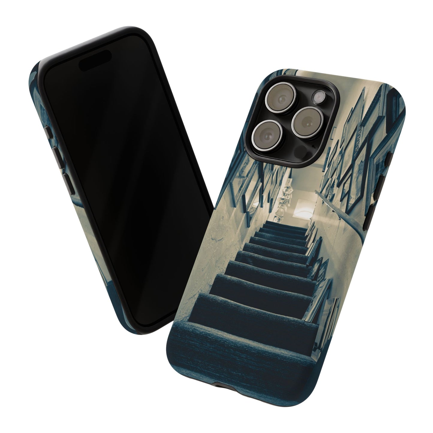 Vintage Style Tough Cases: Artistic Phone Case with Stairway Design, Unique Mobile Cover, Creative Gift for Art Lovers, Stylish Accessory