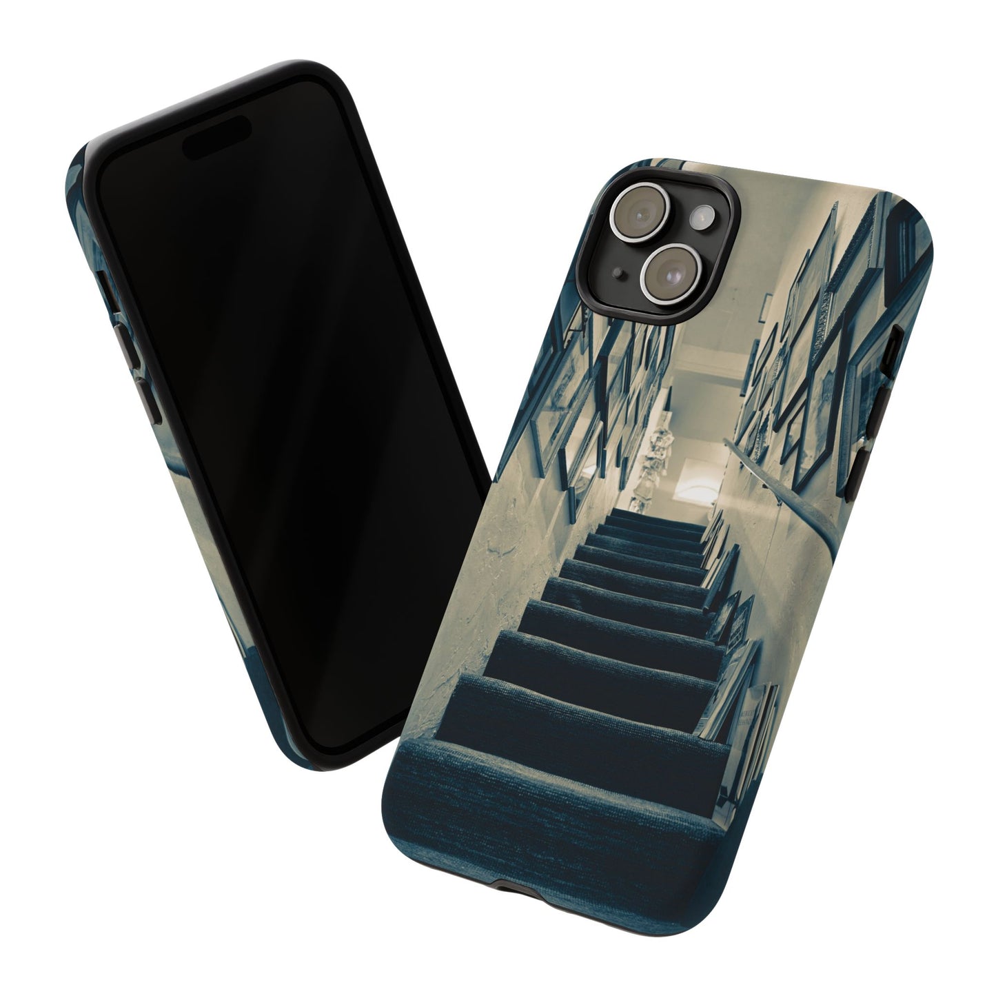 Vintage Style Tough Cases: Artistic Phone Case with Stairway Design, Unique Mobile Cover, Creative Gift for Art Lovers, Stylish Accessory
