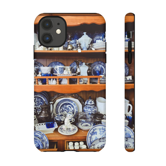 Blue & White Curio Charm Tough Phone Case. Classic China-Inspired Design with Timeless Elegance for Your iPhone, Samsung, or Google Pixel