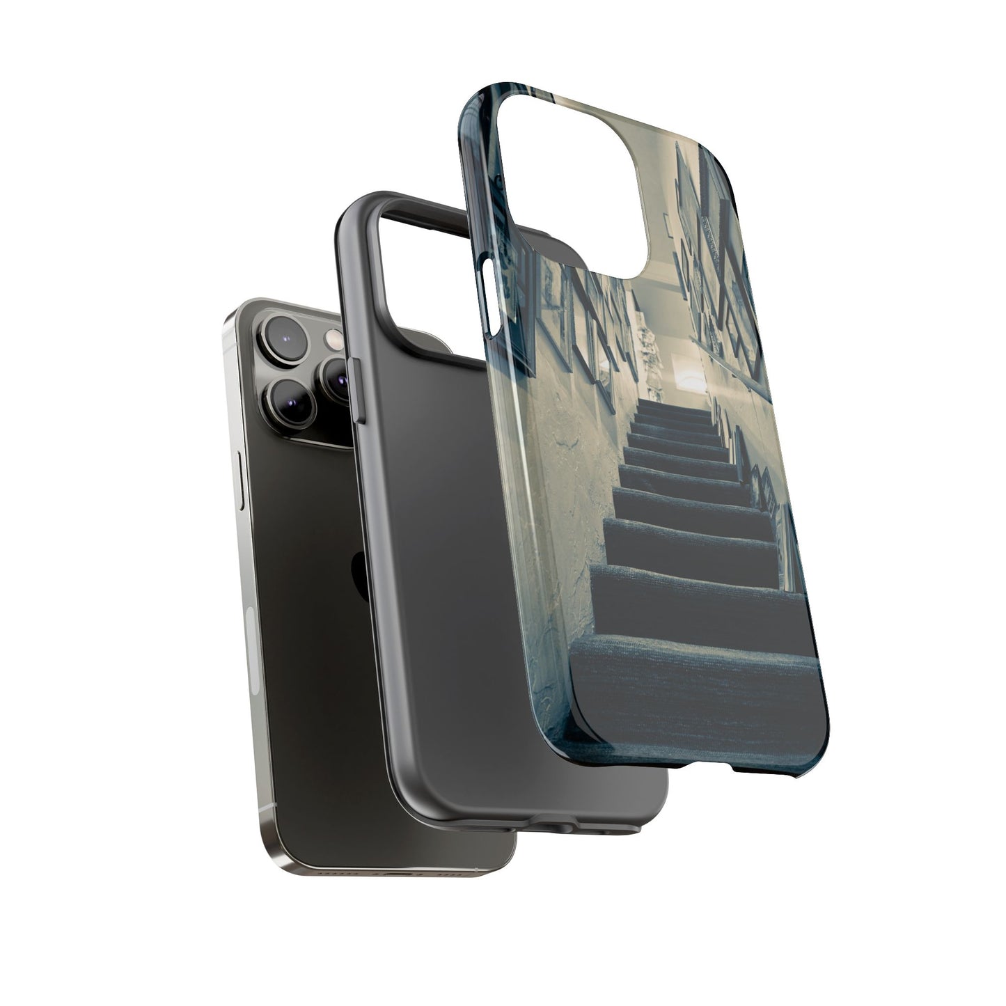 Vintage Style Tough Cases: Artistic Phone Case with Stairway Design, Unique Mobile Cover, Creative Gift for Art Lovers, Stylish Accessory