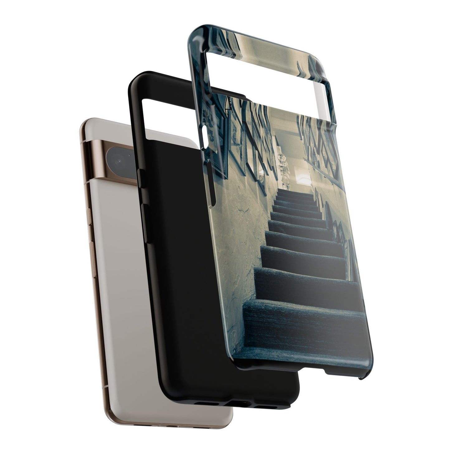 Vintage Style Tough Cases: Artistic Phone Case with Stairway Design, Unique Mobile Cover, Creative Gift for Art Lovers, Stylish Accessory