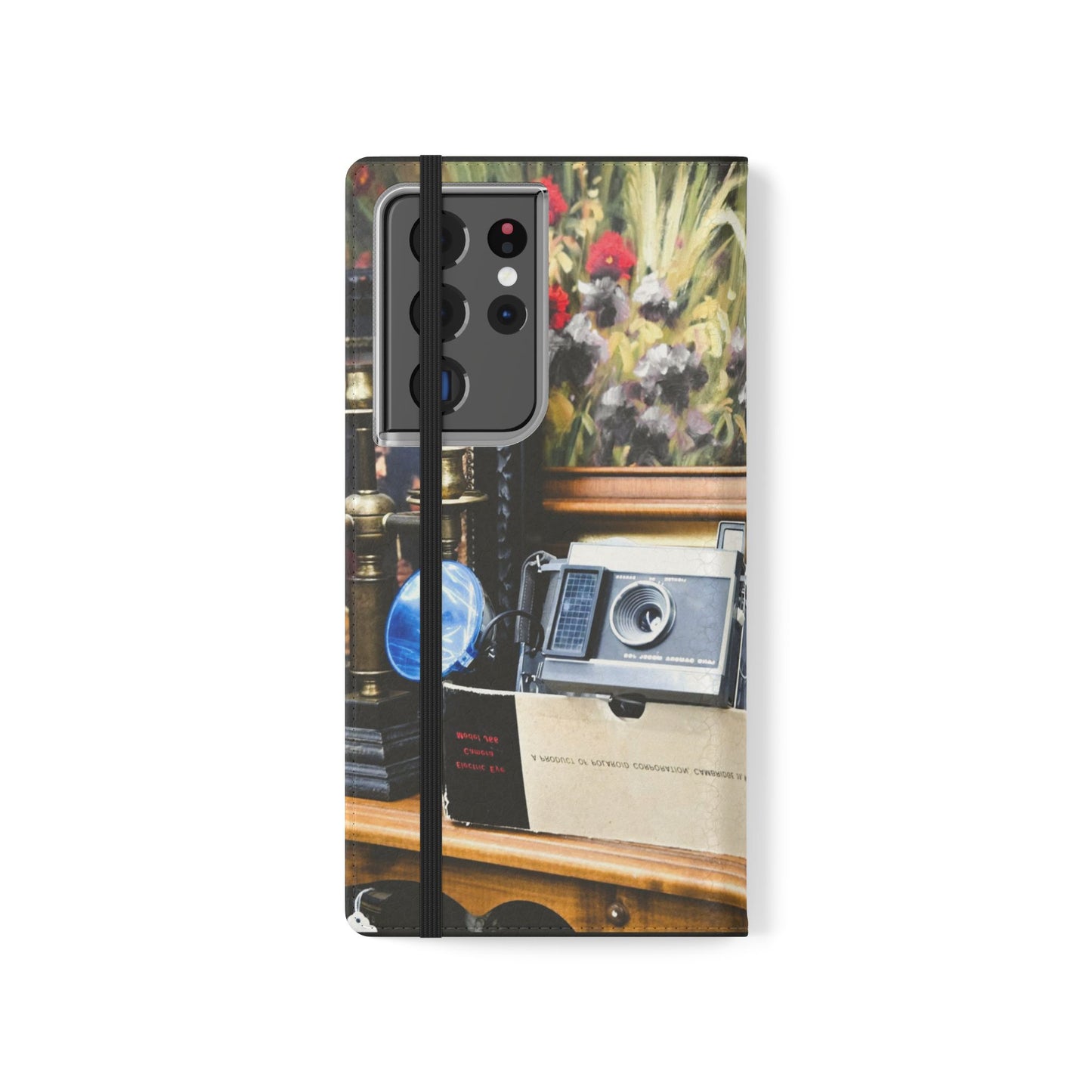 Vintage Camera Flip Case - Retro Style Phone Wallet Cover