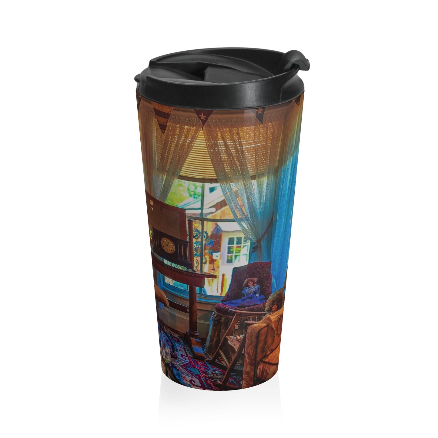 Vintage Store Travel Mug Tumbler – Old-Soul Style for Everyday Journeys