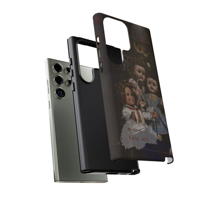Personalized Creepy Doll Tough Phone Case – Gothic Vintage Graphic
