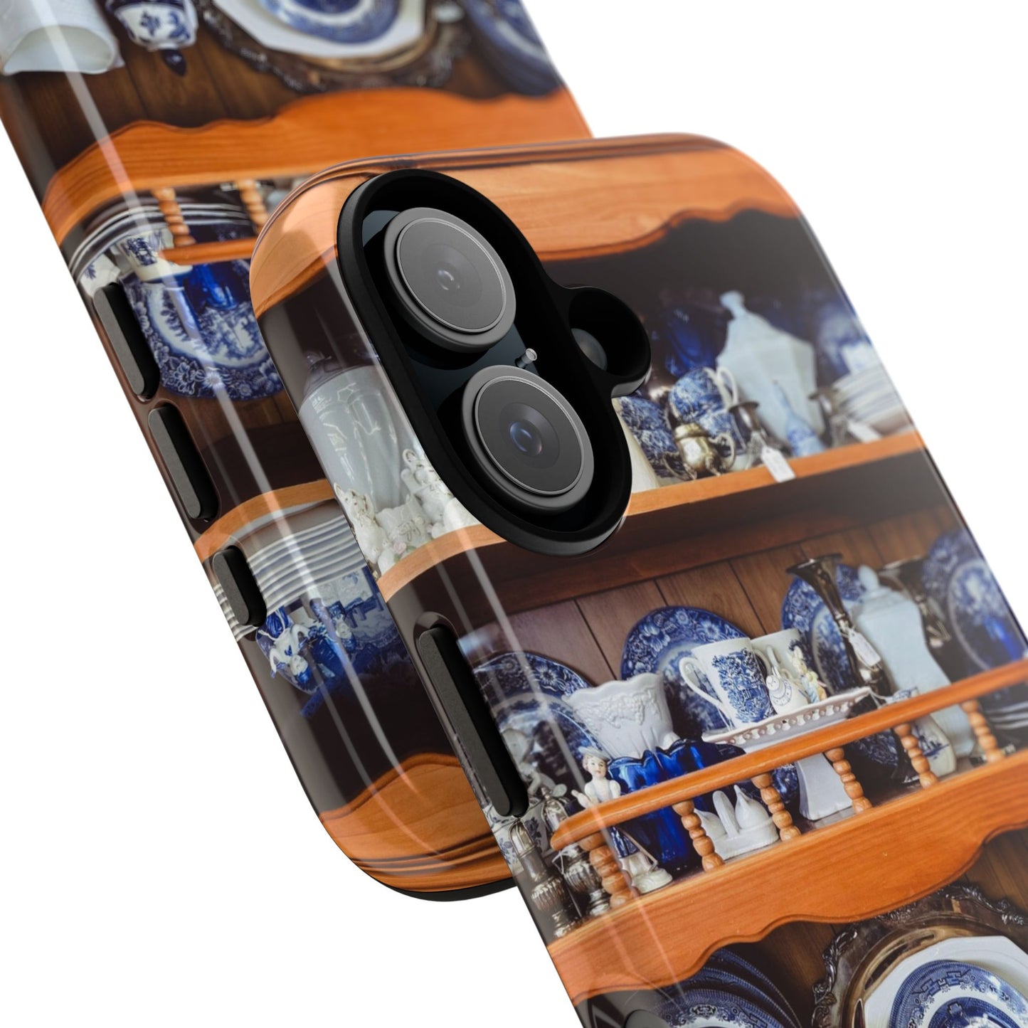 Blue & White Curio Charm Tough Phone Case. Classic China-Inspired Design with Timeless Elegance for Your iPhone, Samsung, or Google Pixel