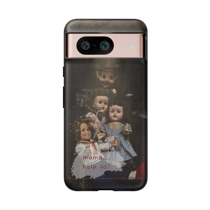 Personalized Creepy Doll Tough Phone Case – Gothic Vintage Graphic