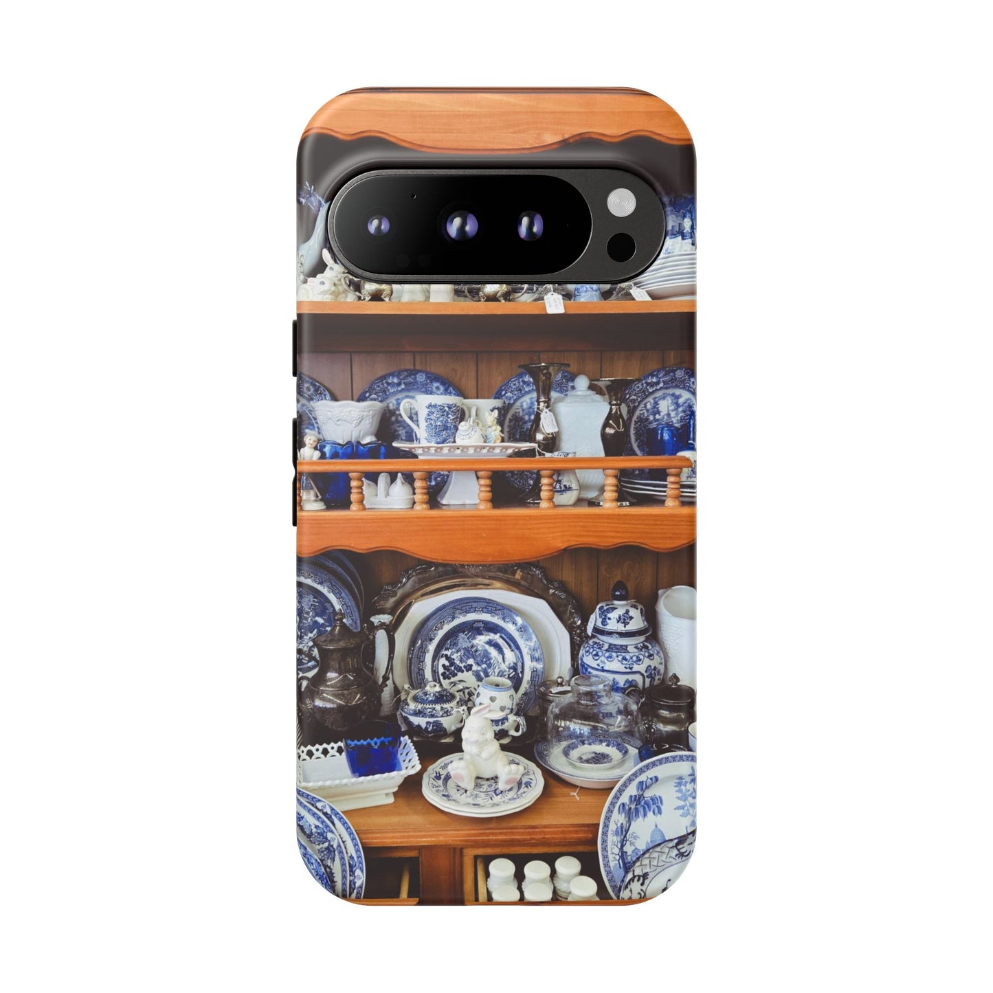 Blue & White Curio Charm Tough Phone Case. Classic China-Inspired Design with Timeless Elegance for Your iPhone, Samsung, or Google Pixel