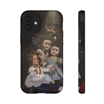 Personalized Creepy Doll Tough Phone Case – Gothic Vintage Graphic