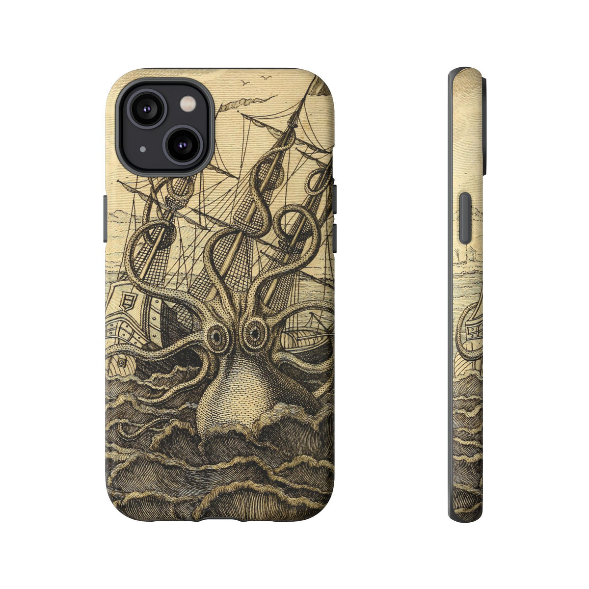 Vintage Kraken Tough Phone Case – Nautical Sea Monster Graphic