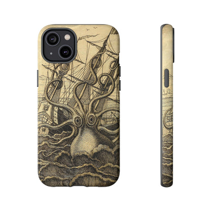Vintage Kraken Tough Phone Case – Nautical Sea Monster Graphic