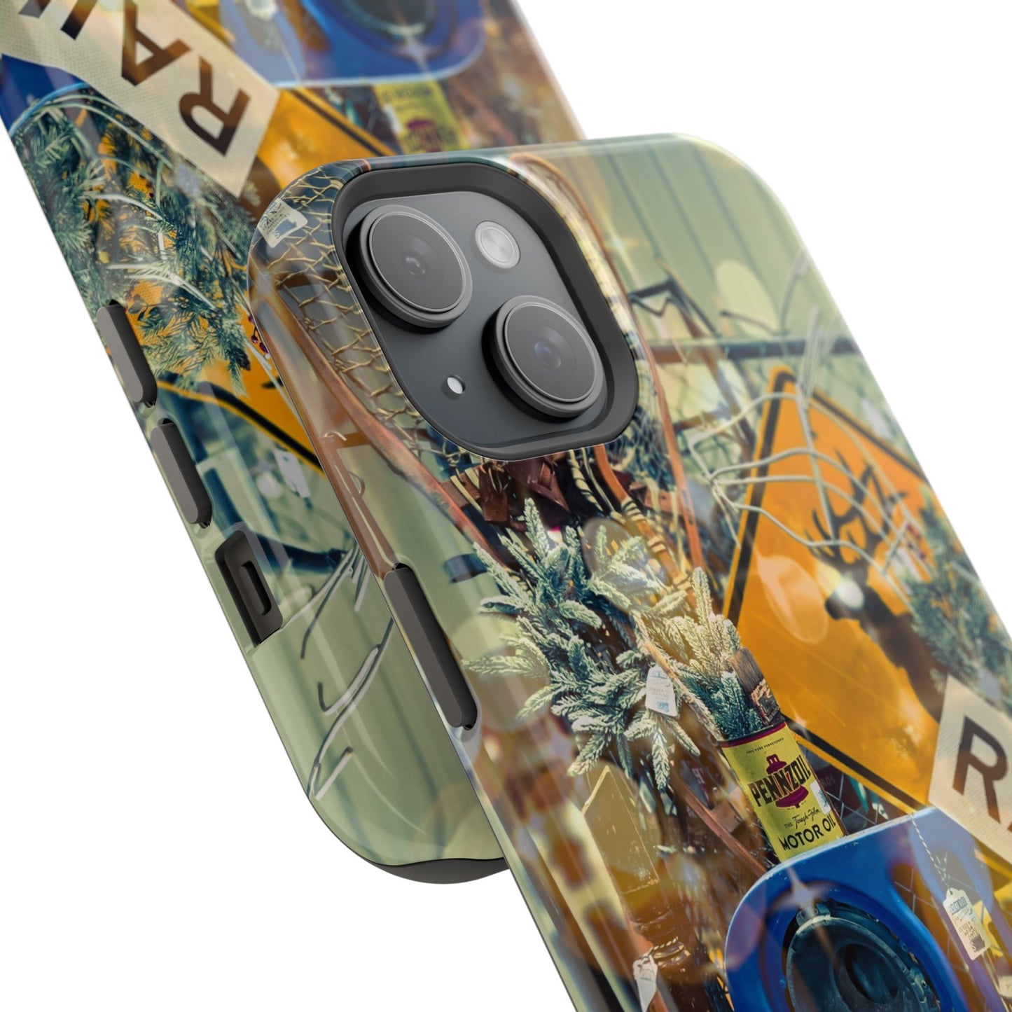 Vintage Railroad Crossing Collage Phone Case