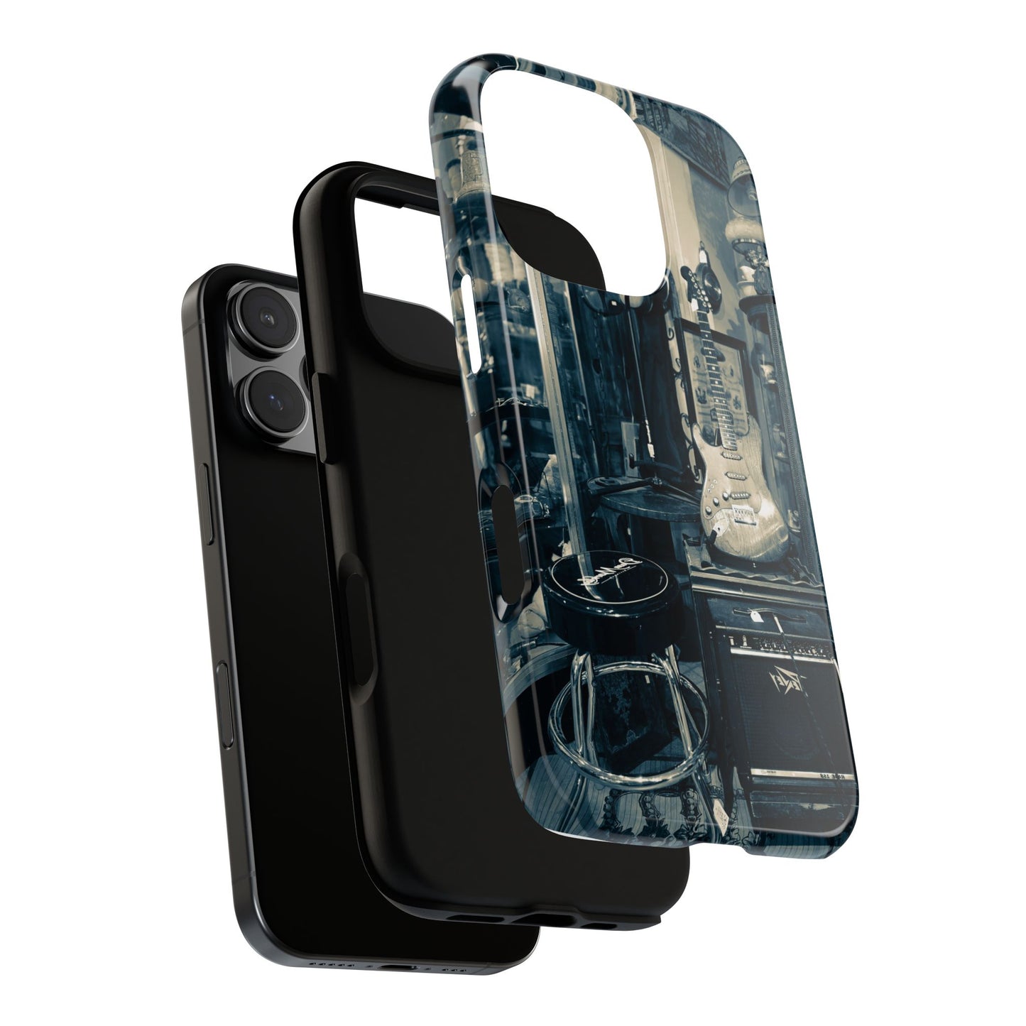 Guitar Vintage Phone Case, Tough Cases, Music Lover Gift, Rock & Roll Accessories, Unique Guitar Artwork, Phone Protection