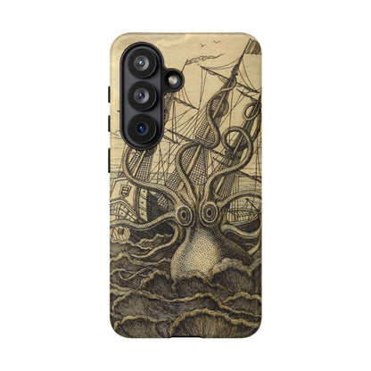 Vintage Kraken Tough Phone Case – Nautical Sea Monster Graphic
