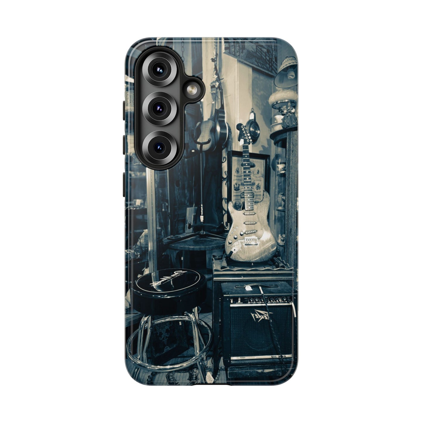 Guitar Vintage Phone Case, Tough Cases, Music Lover Gift, Rock & Roll Accessories, Unique Guitar Artwork, Phone Protection