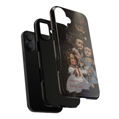 Personalized Creepy Doll Tough Phone Case – Gothic Vintage Graphic