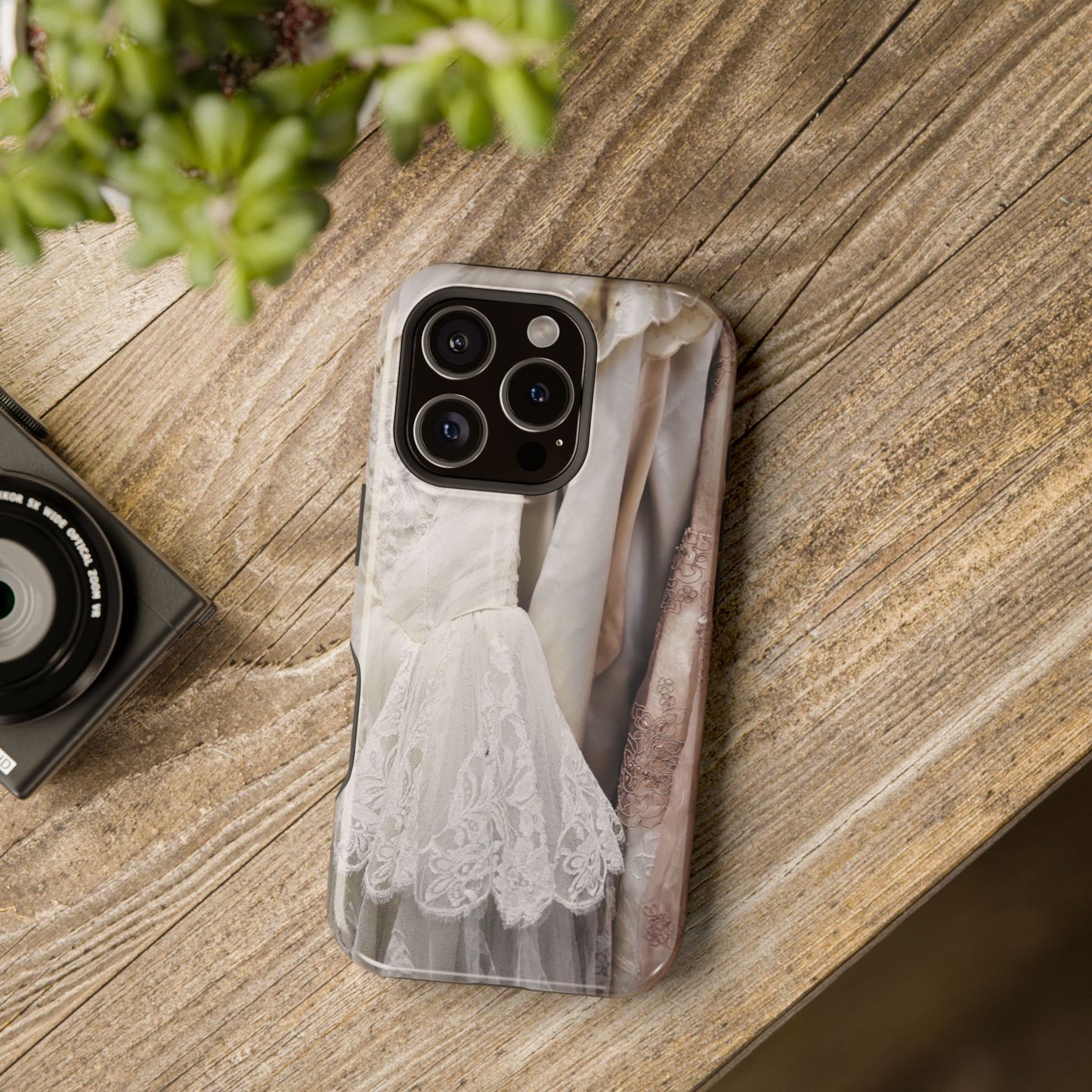 Floral Lace Bridal Magnetic Tough Phone Case for iPhone 17, 16, 15, 14 & Samsung S26, Romantic Vintage Cover