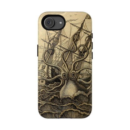 Vintage Kraken Tough Phone Case – Nautical Sea Monster Graphic