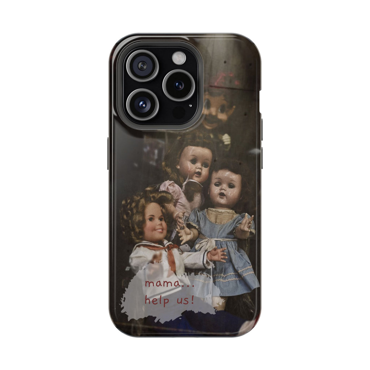 Personalized Creepy Doll MagSafe Tough Phone Case – Gothic Vintage Graphic