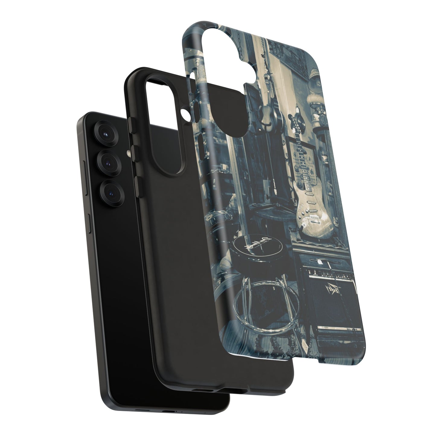 Guitar Vintage Phone Case, Tough Cases, Music Lover Gift, Rock & Roll Accessories, Unique Guitar Artwork, Phone Protection