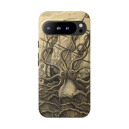 Vintage Kraken Tough Phone Case – Nautical Sea Monster Graphic