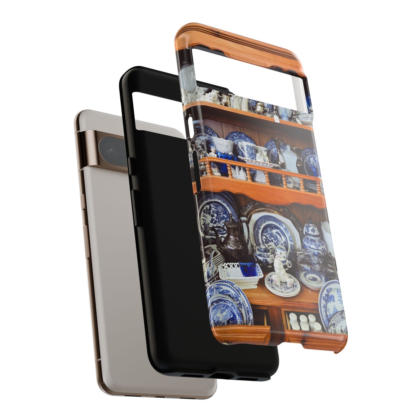 Blue & White Curio Charm Tough Phone Case. Classic China-Inspired Design with Timeless Elegance for Your iPhone, Samsung, or Google Pixel