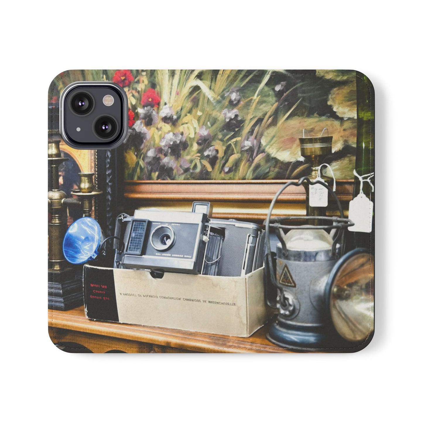 Vintage Camera Flip Case - Retro Style Phone Wallet Cover