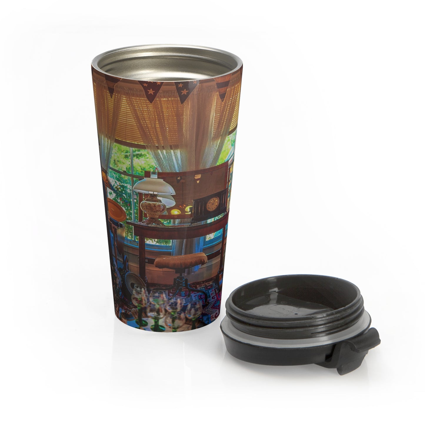 Vintage Store Travel Mug Tumbler – Old-Soul Style for Everyday Journeys
