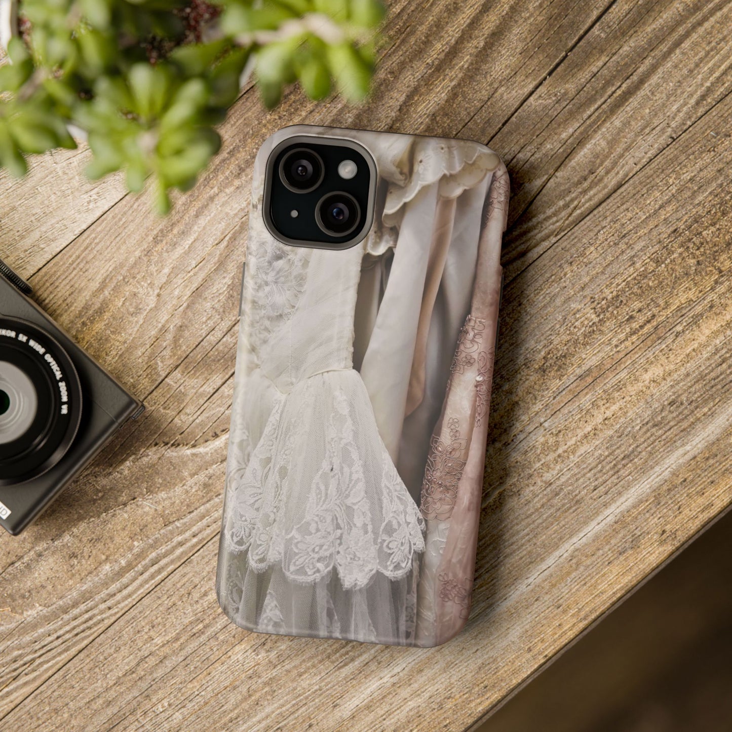 Floral Lace Bridal Magnetic Tough Phone Case for iPhone 17, 16, 15, 14 & Samsung S26, Romantic Vintage Cover