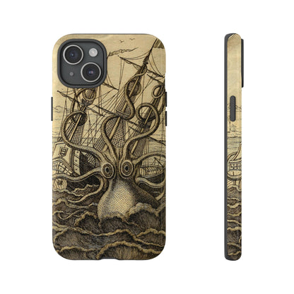 Vintage Kraken Tough Phone Case – Nautical Sea Monster Graphic