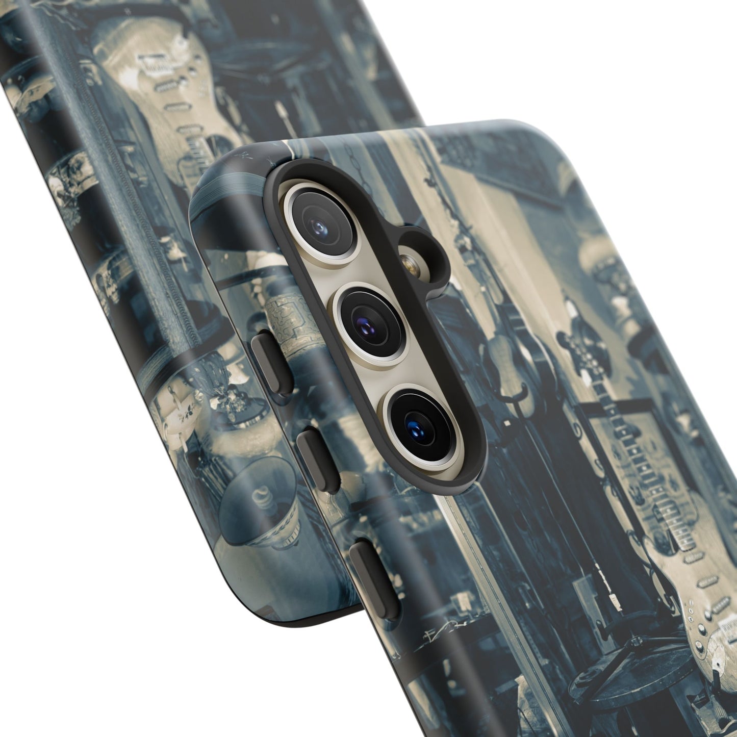 Guitar Vintage Phone Case, Tough Cases, Music Lover Gift, Rock & Roll Accessories, Unique Guitar Artwork, Phone Protection