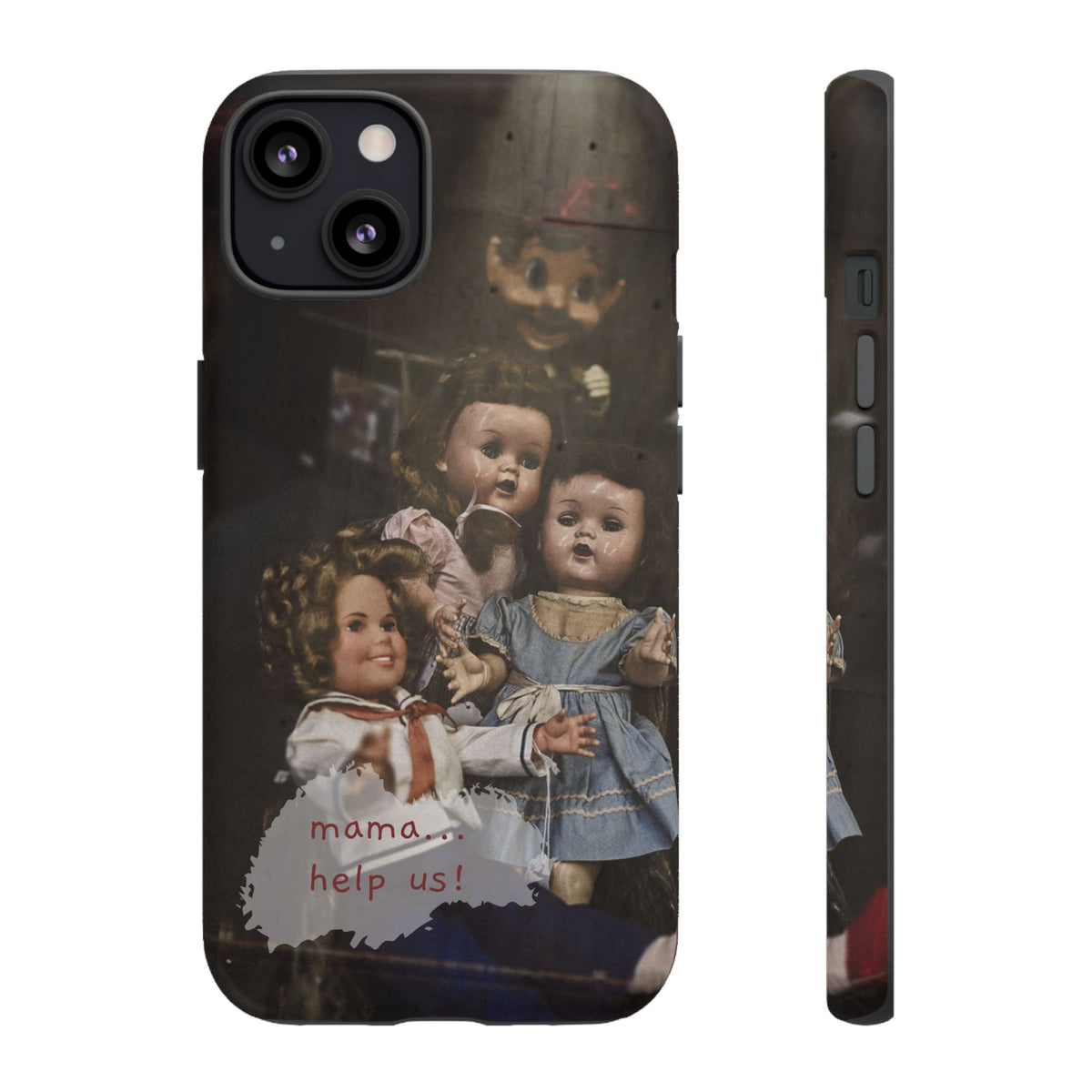 Personalized Creepy Doll Tough Phone Case – Gothic Vintage Graphic