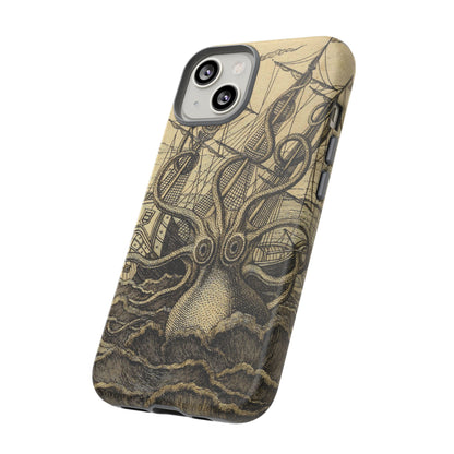 Vintage Kraken Tough Phone Case – Nautical Sea Monster Graphic