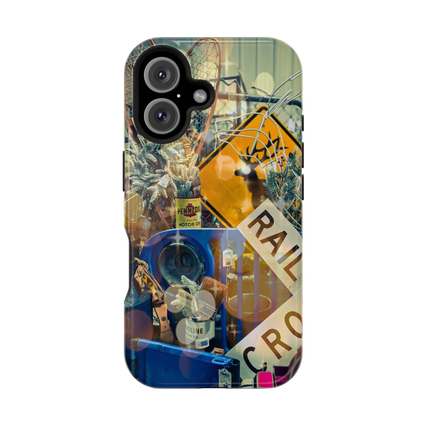 Vintage Railroad Crossing Collage Phone Case