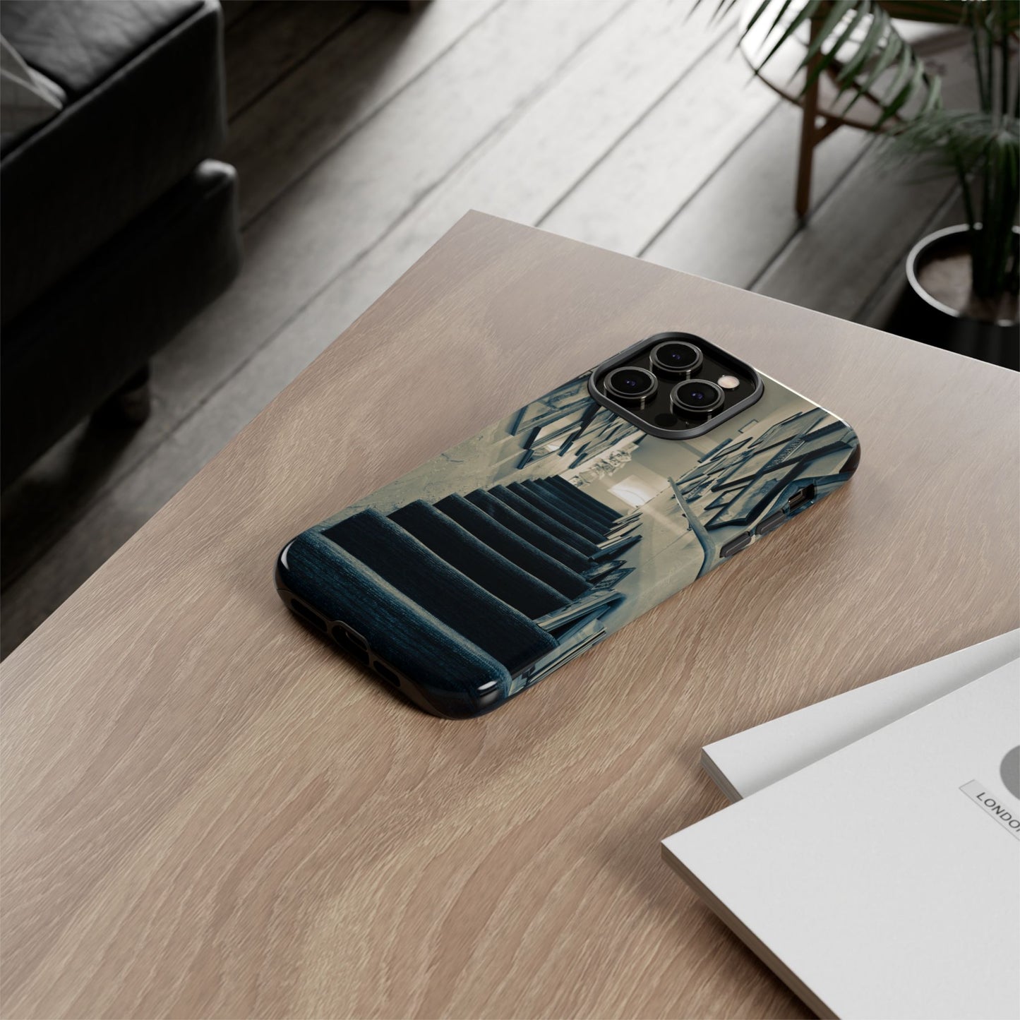 Vintage Boutique Stairway Tough Phone Case, Antique Shop Art Cover for iPhone, Samsung & Google Pixel