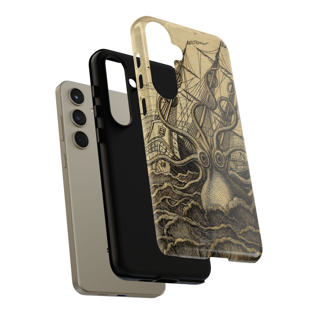 Vintage Kraken Tough Phone Case – Nautical Sea Monster Graphic