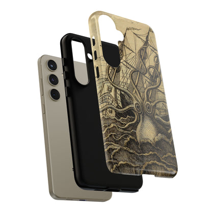 Vintage Kraken Tough Phone Case – Nautical Sea Monster Graphic