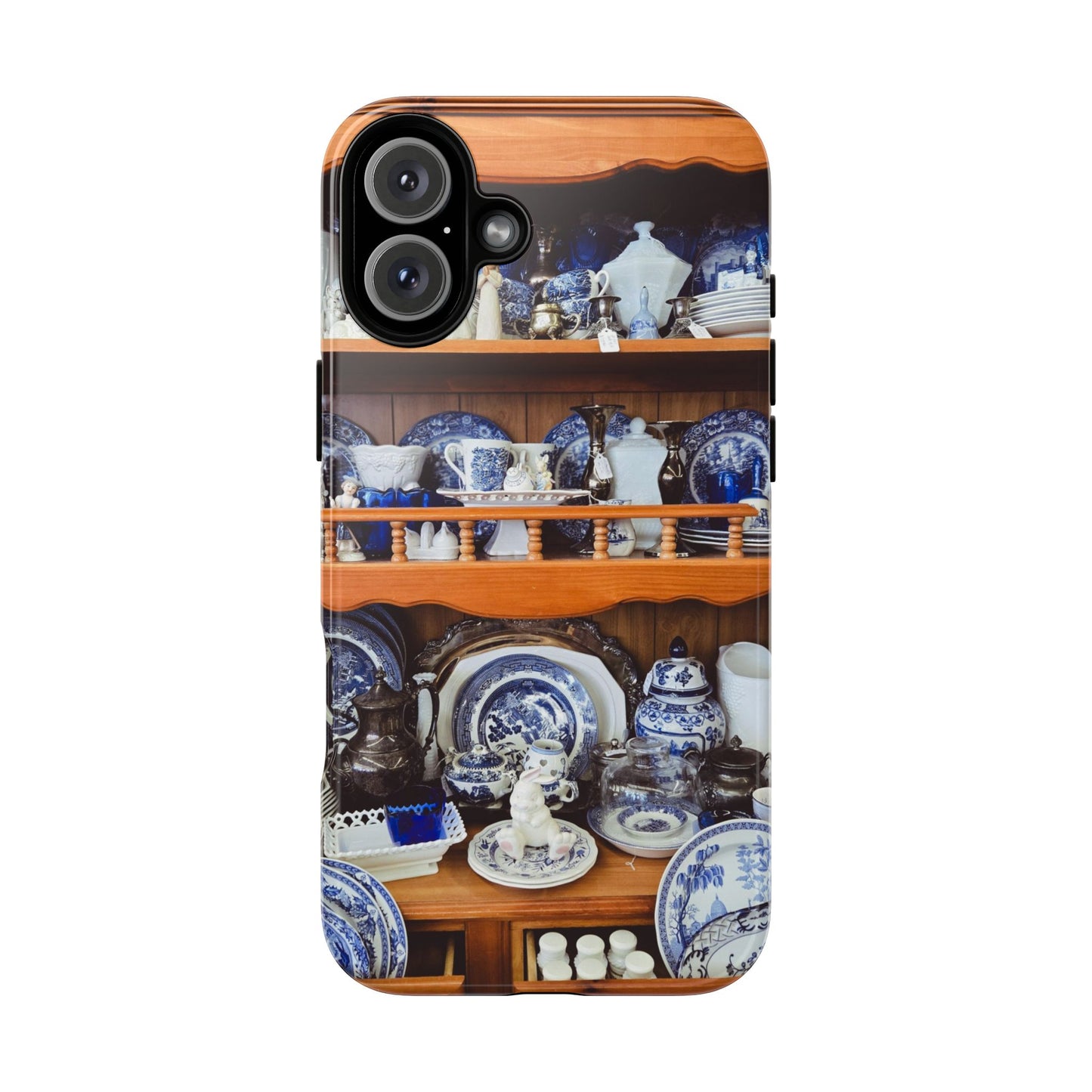 Blue & White Curio Charm Tough Phone Case. Classic China-Inspired Design with Timeless Elegance for Your iPhone, Samsung, or Google Pixel