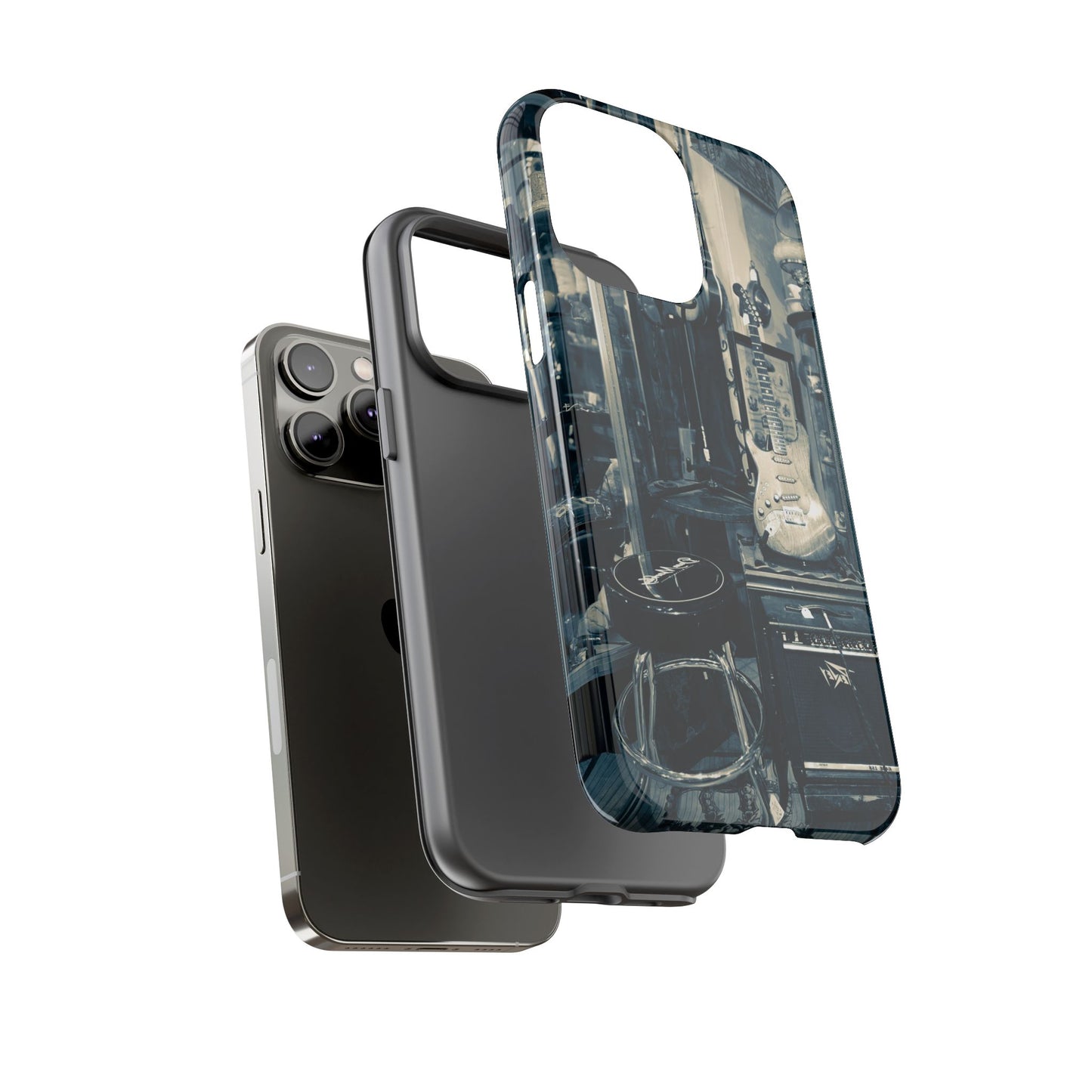 Guitar Vintage Phone Case, Tough Cases, Music Lover Gift, Rock & Roll Accessories, Unique Guitar Artwork, Phone Protection