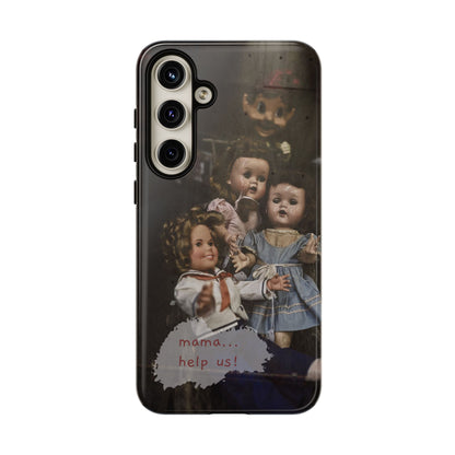 Personalized Creepy Doll Tough Phone Case – Gothic Vintage Graphic