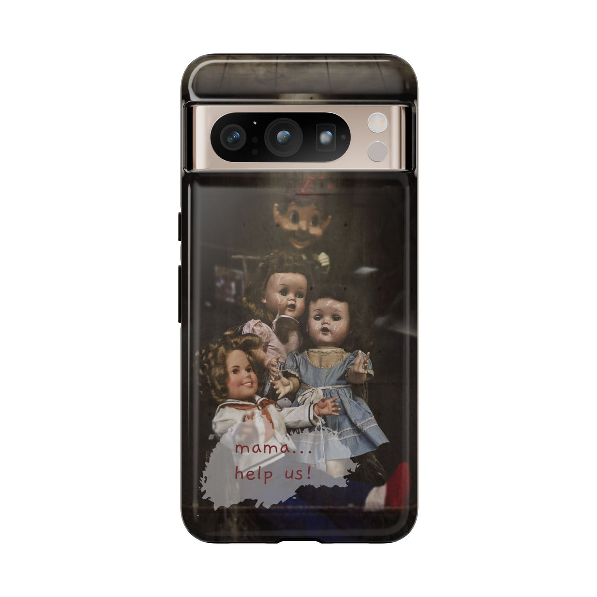 Personalized Creepy Doll Tough Phone Case – Gothic Vintage Graphic