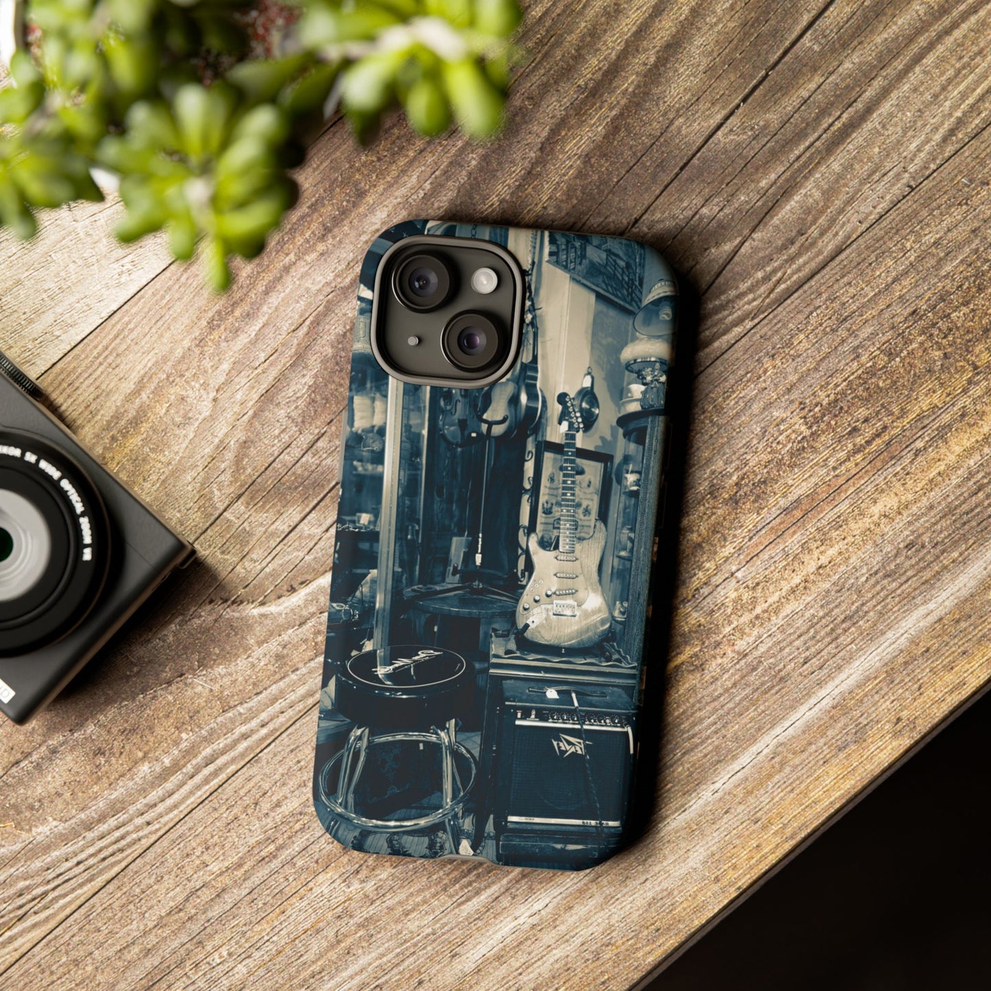Guitar Vintage Phone Case, Tough Cases, Music Lover Gift, Rock & Roll Accessories, Unique Guitar Artwork, Phone Protection