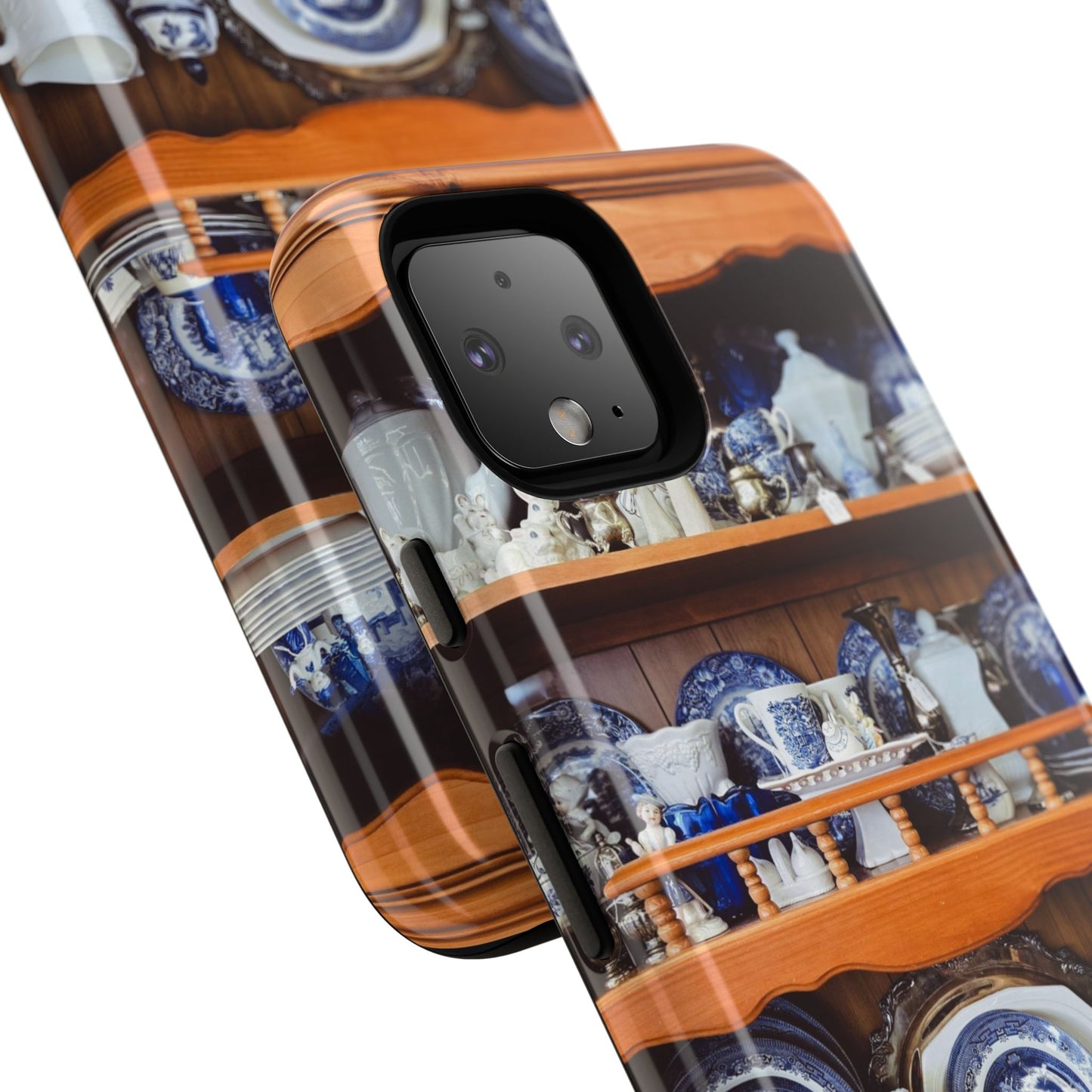 Blue & White Curio Charm Tough Phone Case. Classic China-Inspired Design with Timeless Elegance for Your iPhone, Samsung, or Google Pixel