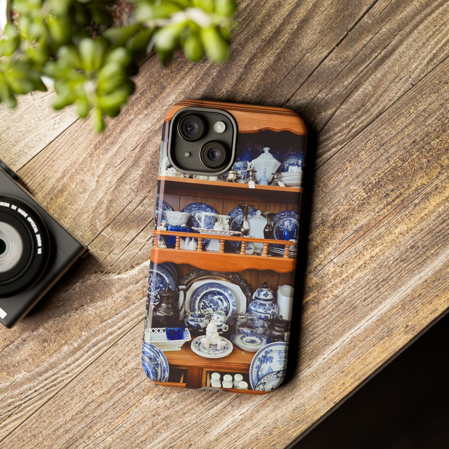 Blue & White Curio Charm Tough Phone Case. Classic China-Inspired Design with Timeless Elegance for Your iPhone, Samsung, or Google Pixel