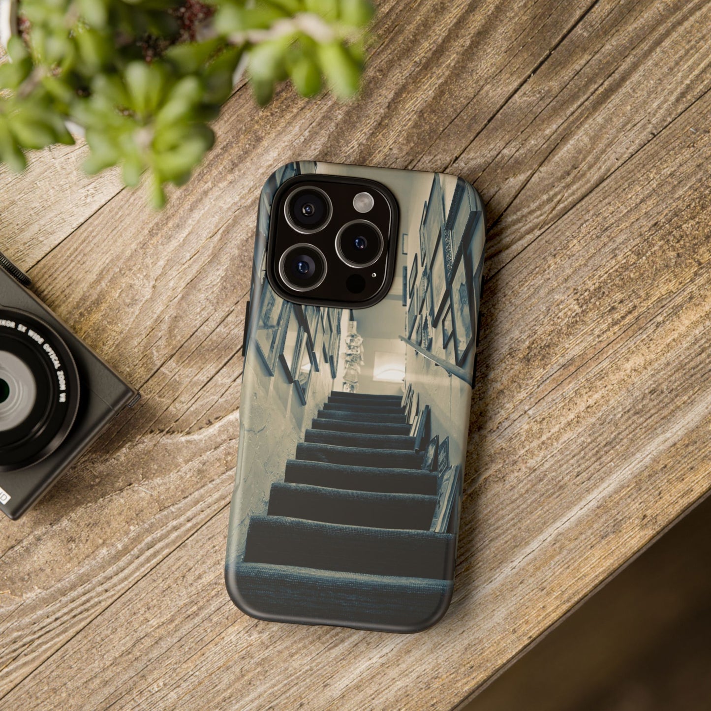 Vintage Boutique Stairway Tough Phone Case, Antique Shop Art Cover for iPhone, Samsung & Google Pixel
